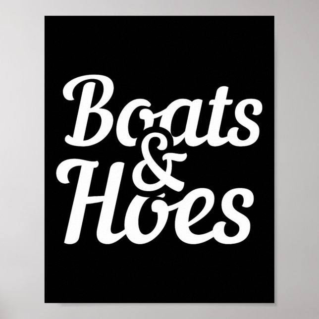 Boat och Hoes, bekvämt, boating Party Gift Poster (Framsidan)