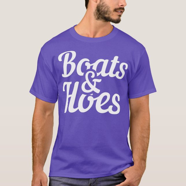 Boat och Hoes, bekvämt, boating Party Gift T Shirt (Framsida)