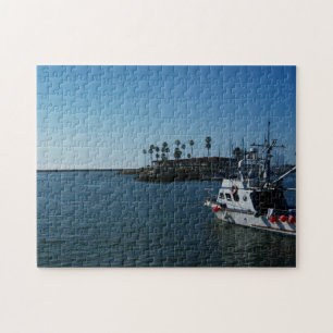 Boat och Horisont vid Oceanside CA Pussel