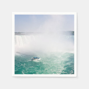 Boat och Horseshoe Falls från Niagara Falls Pappersservett