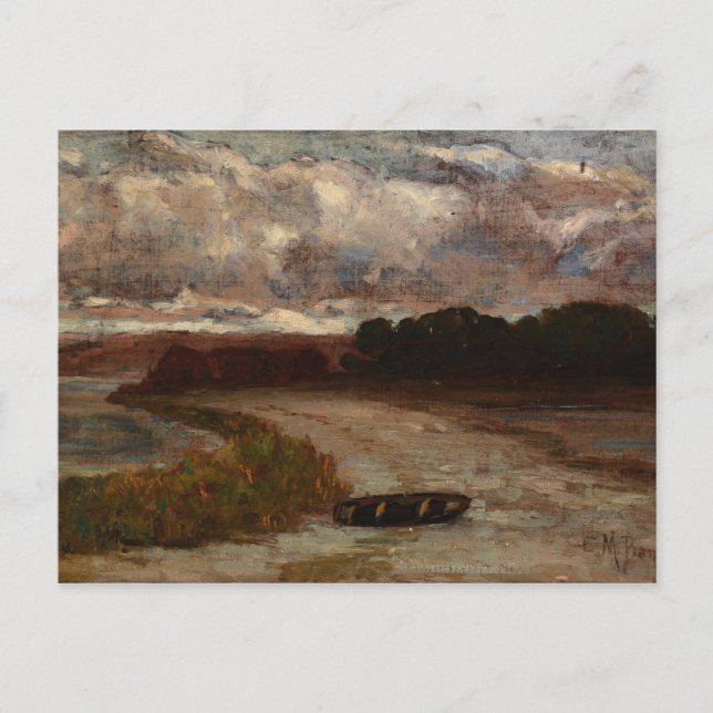 Boat on the Shore - Edward Mitchell Banister Vykort (Framsida)