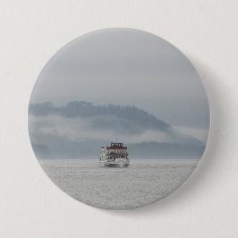 Boat On Windermere Round Badge Knapp