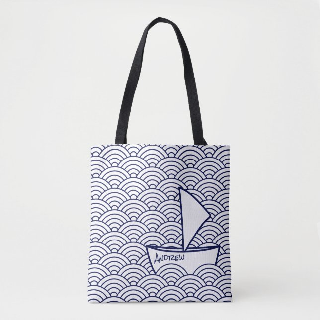Boat på Vinkar Tote Bag Tygkasse (Framsida)