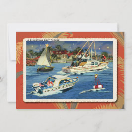 Boat Parad Retro-inbjudan till julfest Inbjudningar
