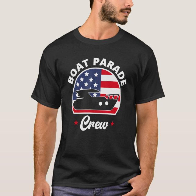 Boat Parade Crew Boating 4th Of July Boater T Shirt (Framsida)