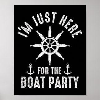 Boat Party Boating Captain Boat Owner Sailor Boate Poster