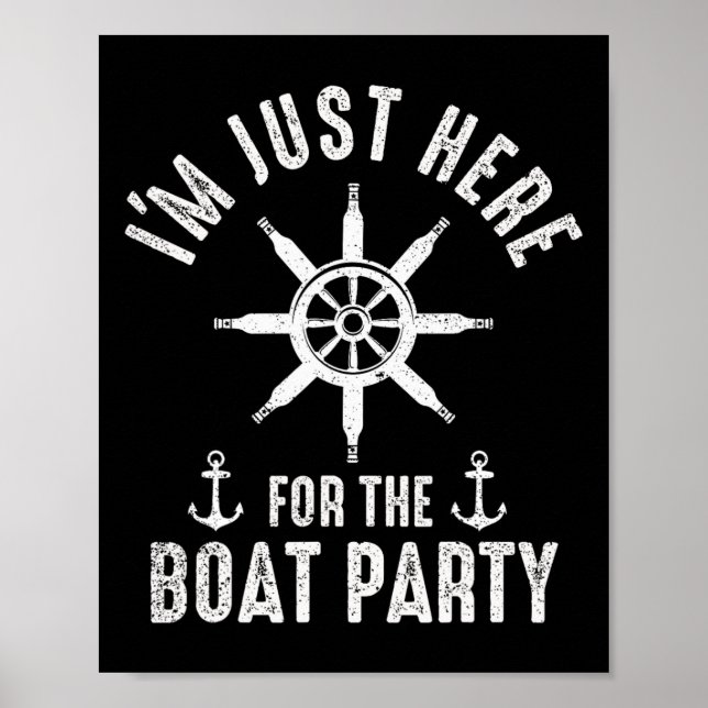 Boat Party Boating Captain Boat Owner Sailor Boate Poster (Framsidan)