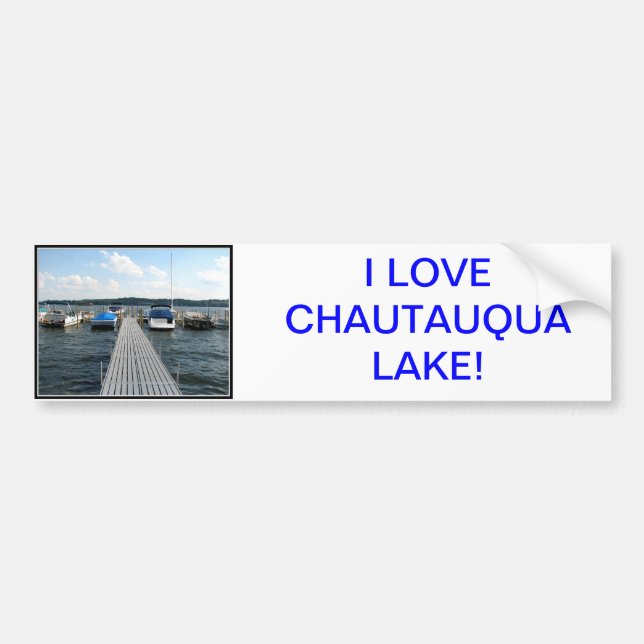 Boat Pier - Chautauqua Sjö Bildekal (Framsidan)