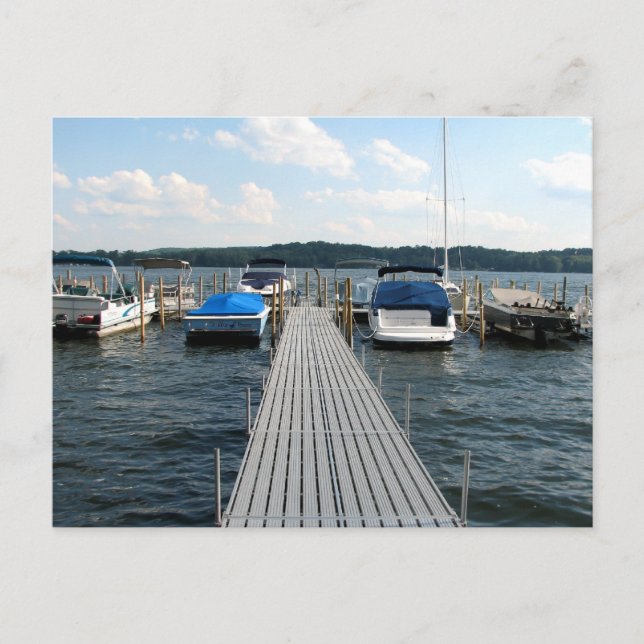 Boat Pier - Chautauqua Sjö Vykort (Framsida)