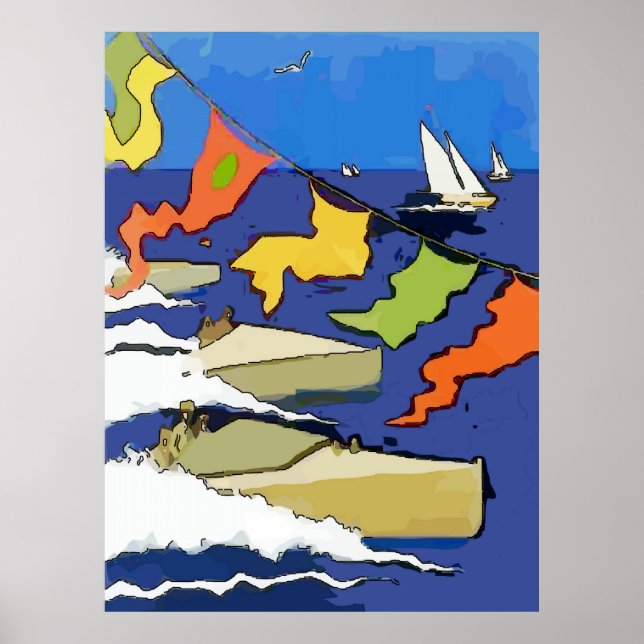 Boat Regatta, Sjö Pontchartåg Poster (Framsidan)