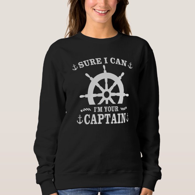 Boat Sailing Boat Captain's Hat Motorboat Sailing  T Shirt (Framsida)