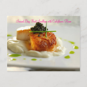 Boat Scallops med Califl... Vykort