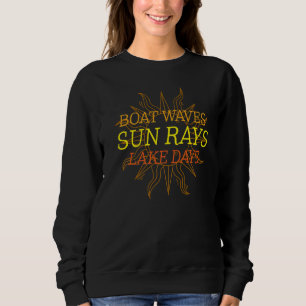Boat Vinkarare Sol Rays Sjö Days Sjö Life Resa Sum T Shirt