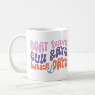 Boat Wave Sol Rays Sjö Days Kaffemugg