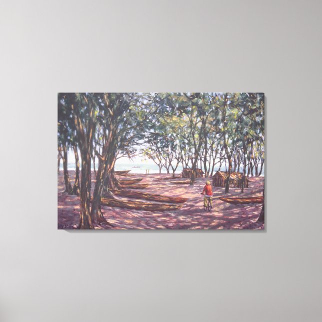 Boat Yard Kafountine 1998 Canvastryck (Framsida)