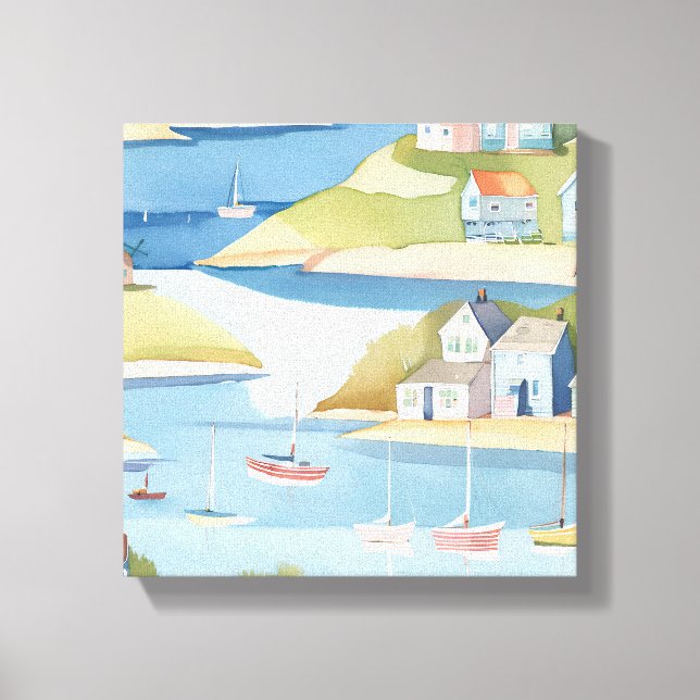 Boatbågskov | Modern vattenfärgsmålning Canvastryck (Framsida)