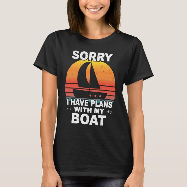 boater captain sailing ship sailor saying boating  t shirt (Framsida)