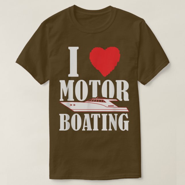 Boater I Kärlek, motorbåtsmatning, sjö- och fritid T Shirt (Design framsida)