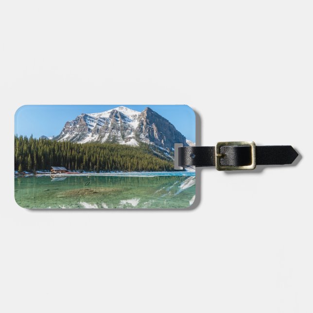 Boathouse intill Sjö Louise - Banff, Kanada Bagagebricka (Horisontell Framsida)