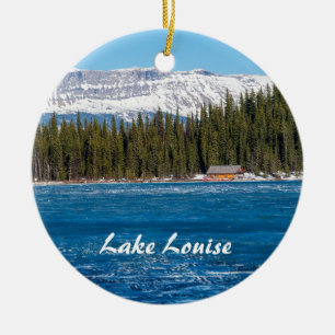 Boathouse intill Sjö Louise - Banff, Kanada Julgransprydnad Keramik