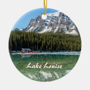 Boathouse intill Sjö Louise - Banff, Kanada Julgransprydnad Keramik