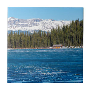 Boathouse intill Sjö Louise - Banff, Kanada Kakelplatta