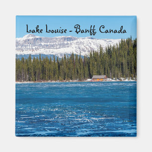 Boathouse intill Sjö Louise - Banff, Kanada Magnet