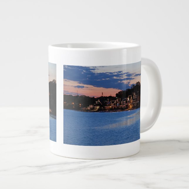 Boathouse Row dusk Jumbo Mugg (Framsida höger)