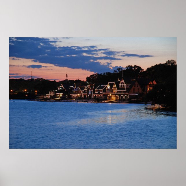 Boathouse Row dusk Poster (Framsidan)
