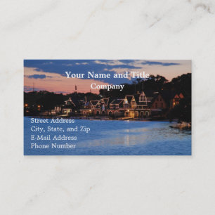Boathouse Row dusk Visitkort