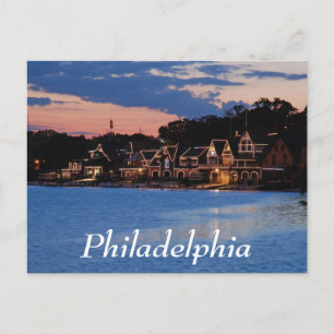 Boathouse Row dusk Vykort