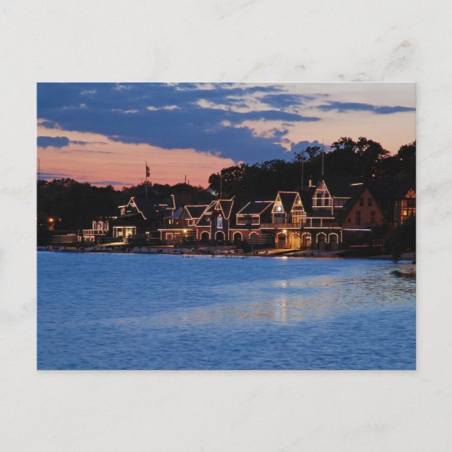 Boathouse Row dusk Vykort (Framsida)