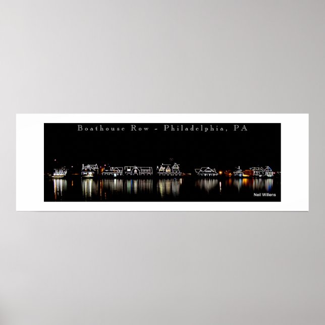 Boathouse Row-fotokonst poster, Philadelphia, PA Poster (Framsidan)