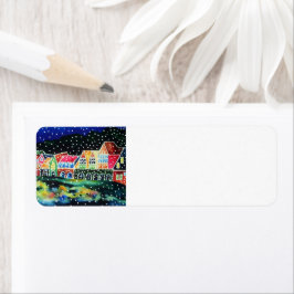 Boathouse Row Philadelphia-etikett Returadress Etikett