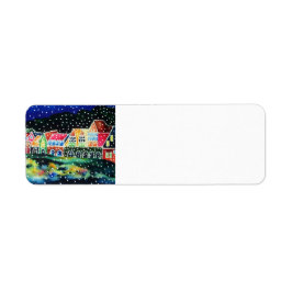 Boathouse Row Philadelphia-etikett Returadress Etikett