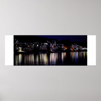 Boathouse Row, Philadelphia på Schuylkill River Poster