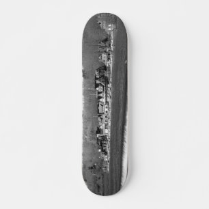Boathouse Row Vinter b/w Old School Skateboard Bräda 18 Cm