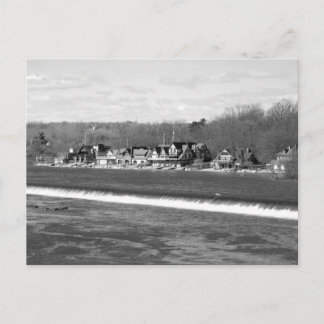 Boathouse Row Vinter b/w Vykort