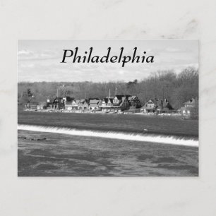 Boathouse Row Vinter b/w Vykort