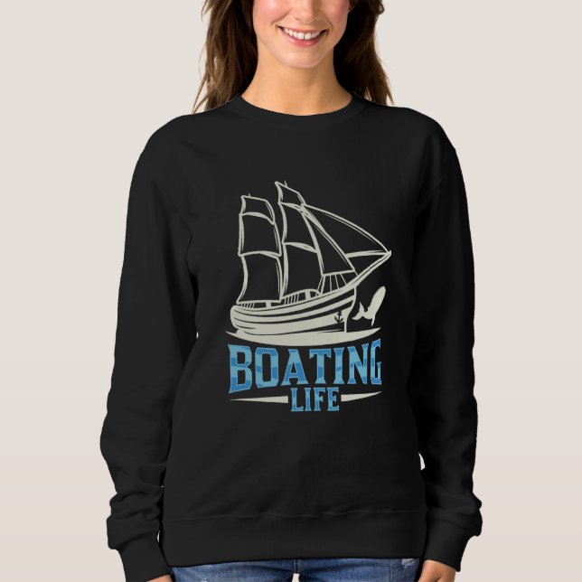Boating Life Ship Boat Captain Yacht T Shirt (Framsida)