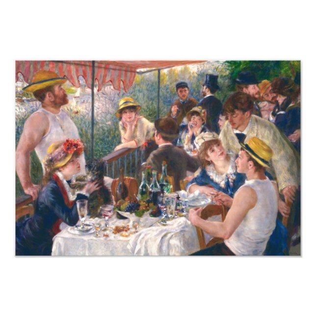 Boating Party, 1880 av Renoir Fototryck (Framsidan)