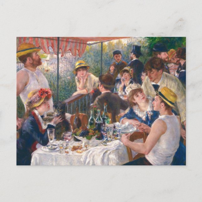 Boating Party, 1880 av Renoir Vykort (Framsida)