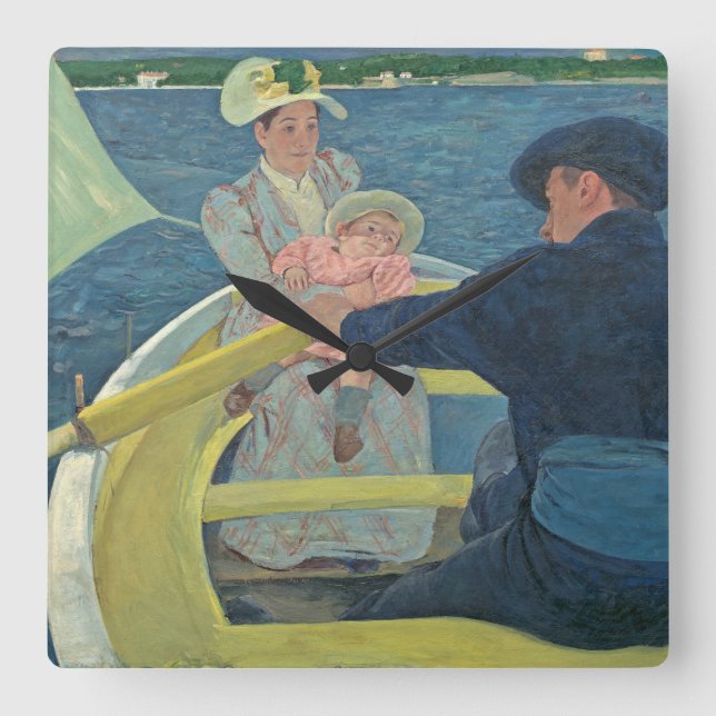 Boating Party, 1893-94 (olja på arbetsyta) Fyrkantig Klocka (Framsida)