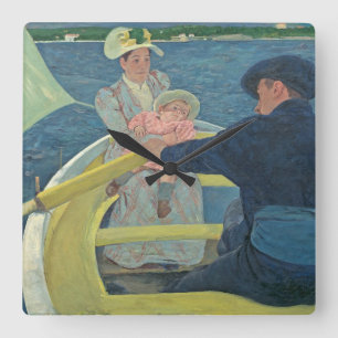 Boating Party, 1893-94 (olja på arbetsyta) Fyrkantig Klocka