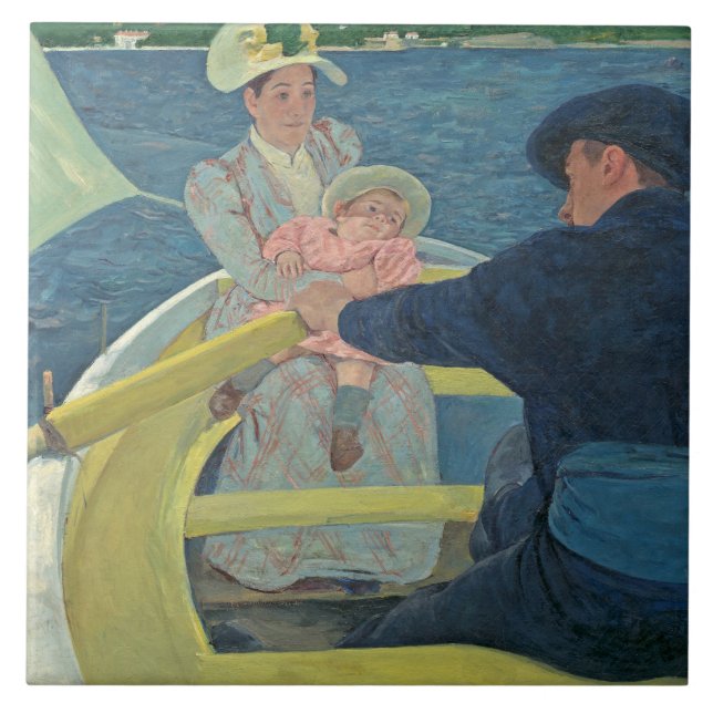 Boating Party, 1893-94 (olja på arbetsyta) Kakelplatta (Framsidan)