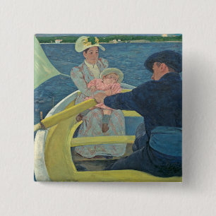 Boating Party, 1893-94 (olja på arbetsyta) Knapp