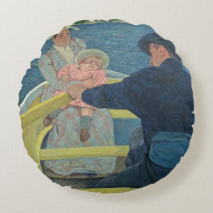 Boating Party, 1893-94 (olja på arbetsyta) Rund Kudde