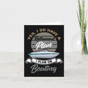 Boating Pension Shirt Funny Boat Kapten Retire Kort