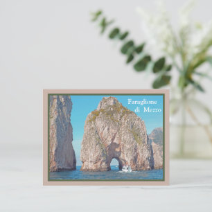 BOATING TO CAPRI (passerar genom åhörda sten) Vykort