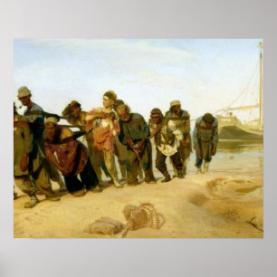 Boatmen på Volga, 1870-73 Poster